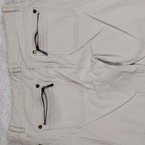 Spanner Five Pocket Mid Rise Straight Leg Beige Light Weight Pants - Picture 12 of 14